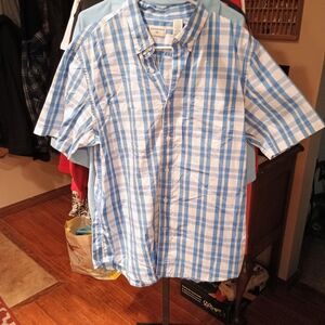 Dockers Blue Plaid Men's Shirt